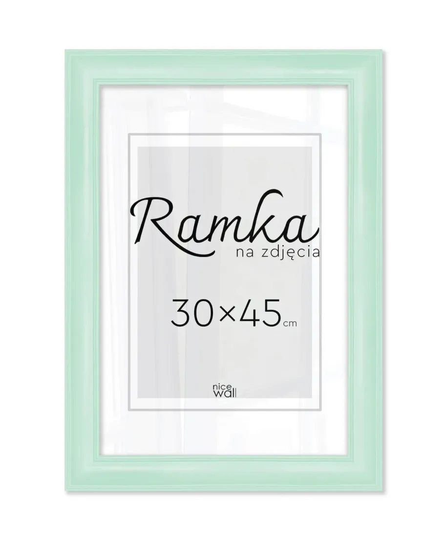 Miętowa ramka na zdjęcia 30x45 cm