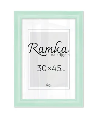 Miętowa ramka na zdjęcia 30x45 cm