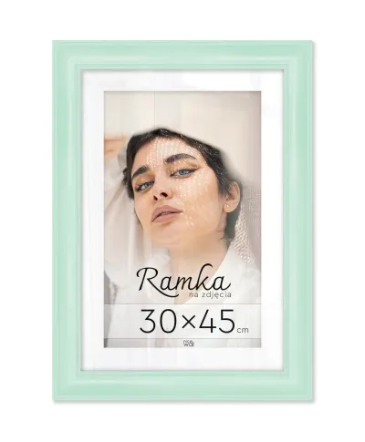 Miętowa ramka na zdjęcia 30x45 cm