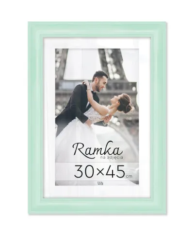 Miętowa ramka na zdjęcia 30x45 cm