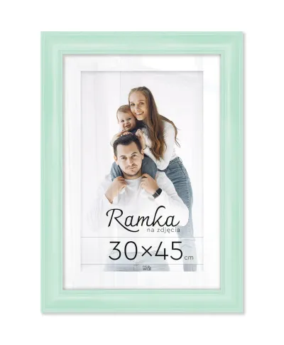 Miętowa ramka na zdjęcia 30x45 cm