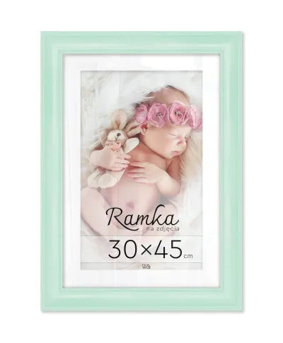 Miętowa ramka na zdjęcia 30x45 cm