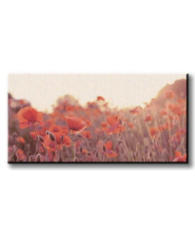 Obraz na płótnie - Maki na łące - Field of Poppies - 30x60 cm
