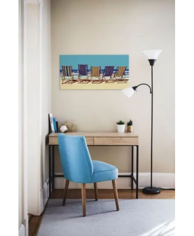 Five Deckchairs - Obraz na płótnie