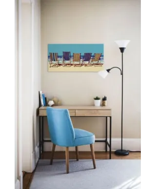 Five Deckchairs - Obraz na płótnie