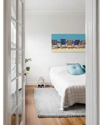 Five Deckchairs - Obraz na płótnie