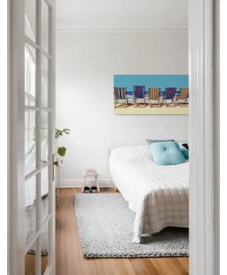 Five Deckchairs - Obraz na płótnie