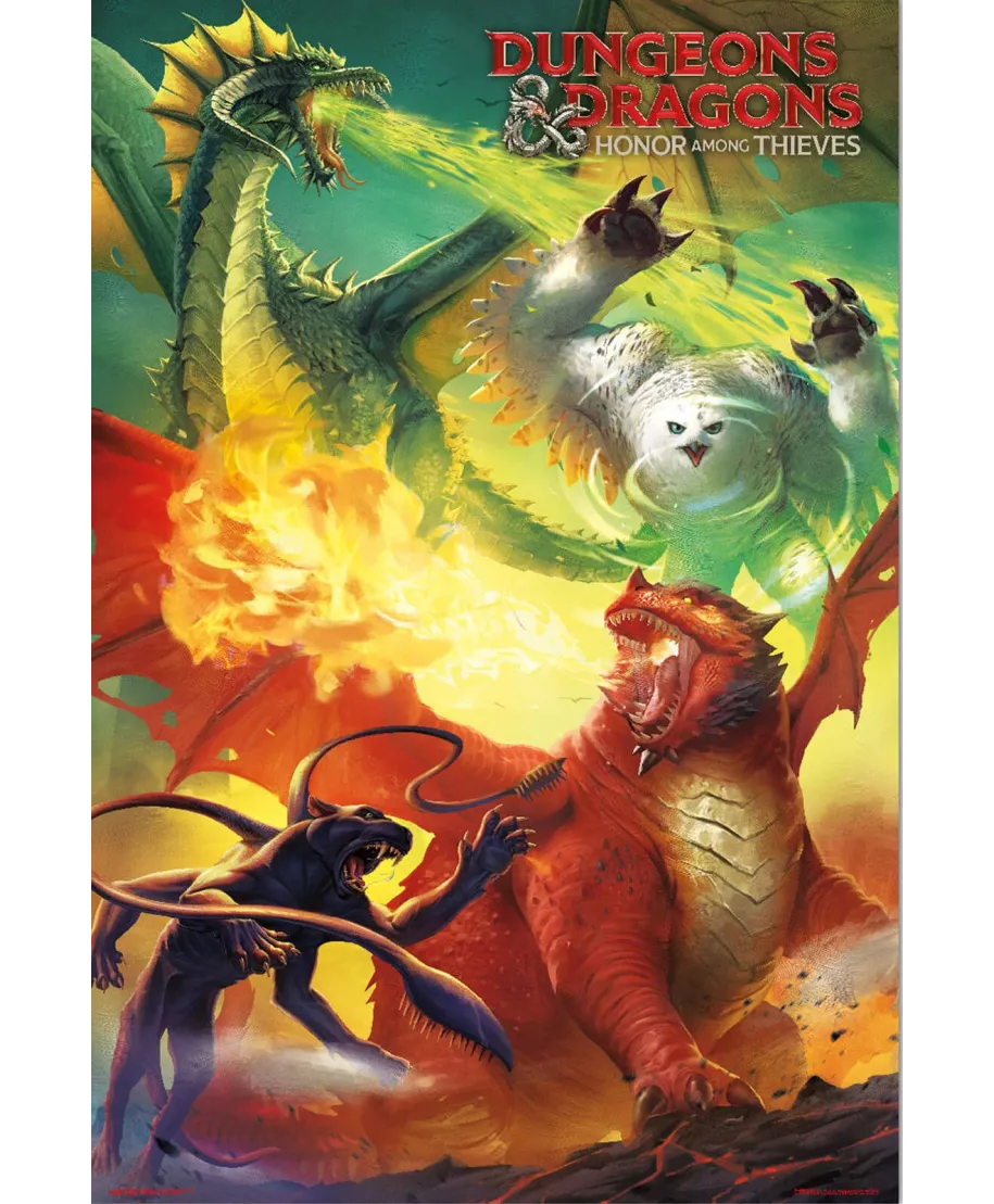 Dungeons and Dragons Honor Among Thieves Monsters - plakat