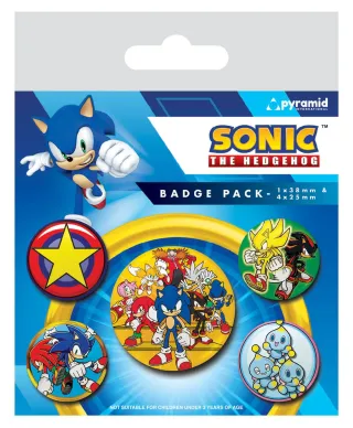 Sonic The Hedgehog Speed Team - przypinki