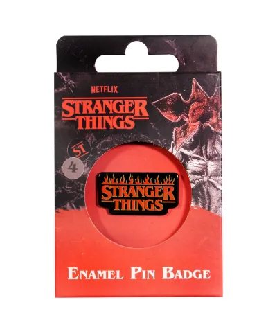 Stranger Things 4 Fire Logo - przypinka