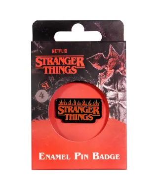 Stranger Things 4 Fire Logo - przypinka