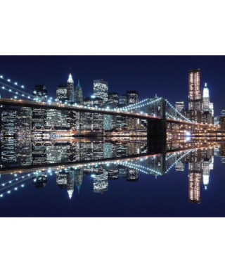 Fototapeta - New York (Brooklyn Bridge night) - 254x183 cm
