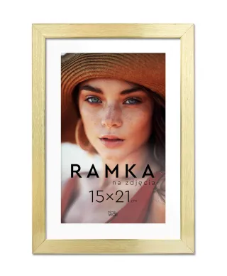 Ramka na zdjęcia 15x21 cm z podpórką Złota