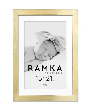 Ramka na zdjęcia 15x21 cm z podpórką Złota