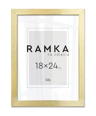 Ramka na zdjęcia 18x24 cm z podpórką Złota