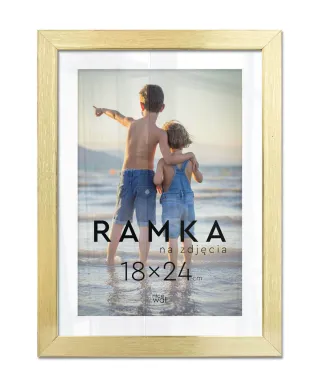 Ramka na zdjęcia 18x24 cm z podpórką Złota
