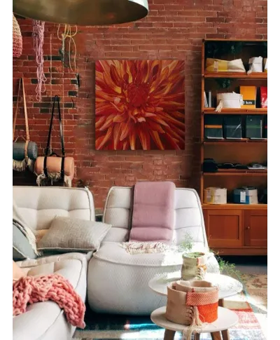 Fabulous Orange Dahlia - Obraz na płótnie