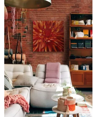 Fabulous Orange Dahlia - Obraz na płótnie