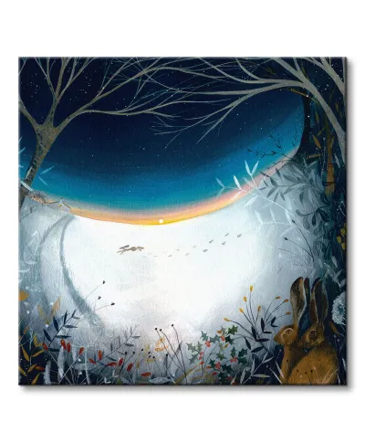 Winter Hares - obraz na płótnie