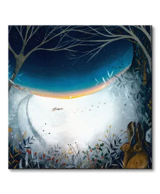 Winter Hares - obraz na płótnie