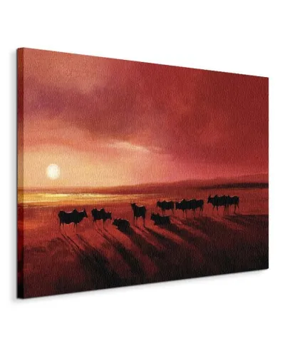 Zebu At Dusk - Obraz na płótnie