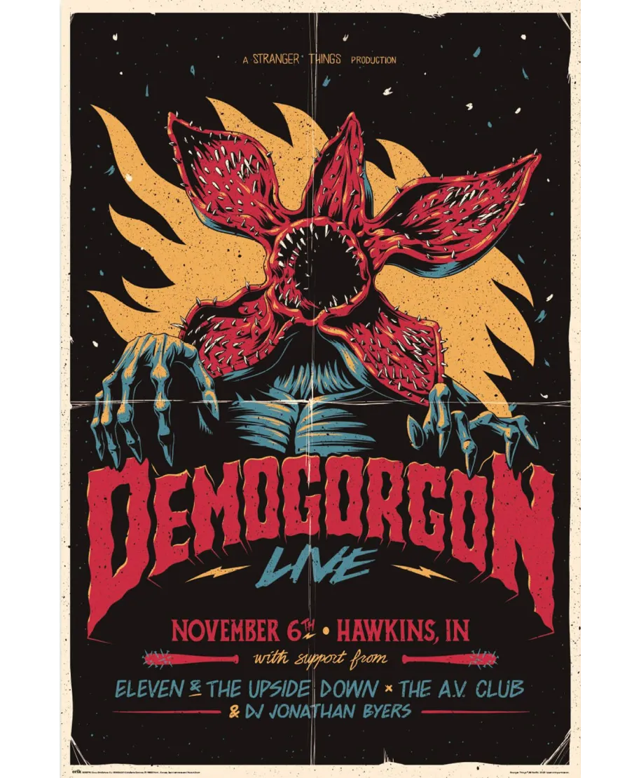 Stranger Things Demogorgon Live - plakat