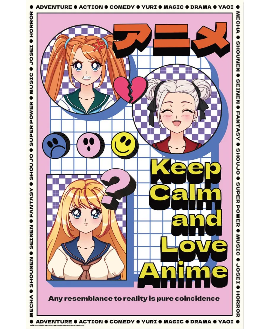 Keep Calm And Love Anime - plakat