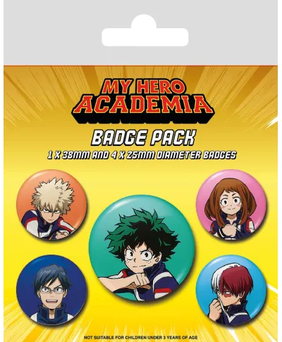 My Hero Academia Team - przypinki
