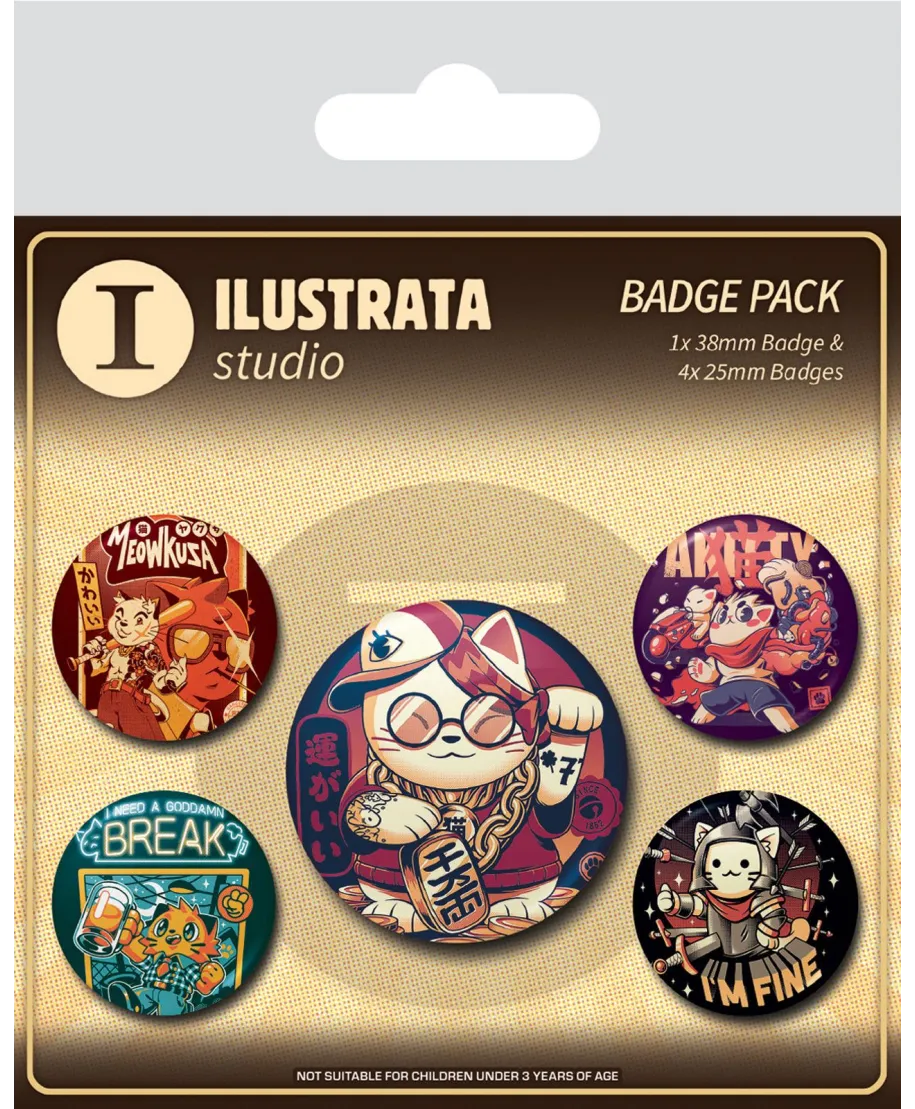 Ilustrata Cool Cat - przypinki