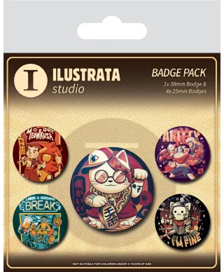 Ilustrata Cool Cat - przypinki