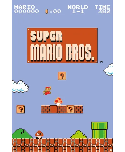 Super Mario Bros World 1-1 - plakat