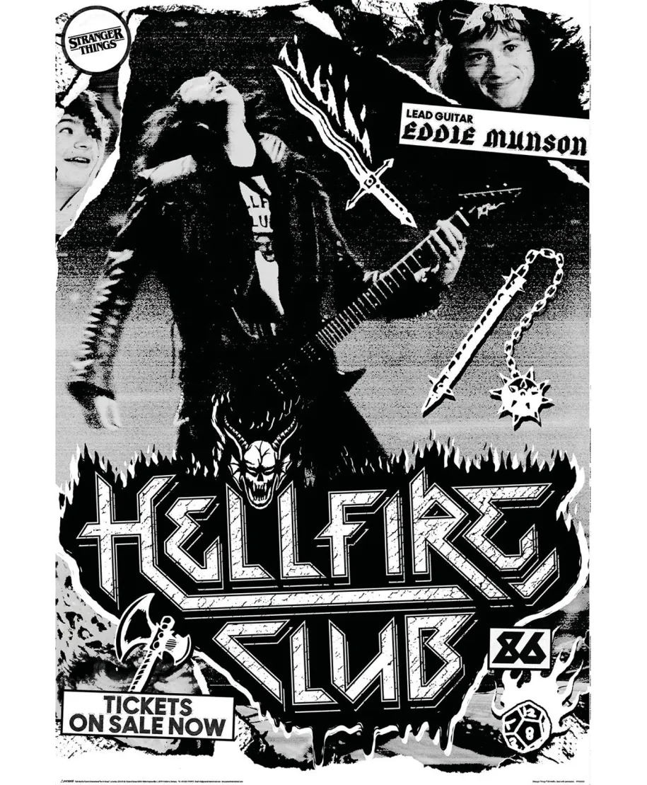 Stranger Things Hellfire Club Eddie Munson 86 - plakat