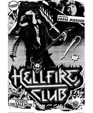 Stranger Things Hellfire Club Eddie Munson 86 - plakat