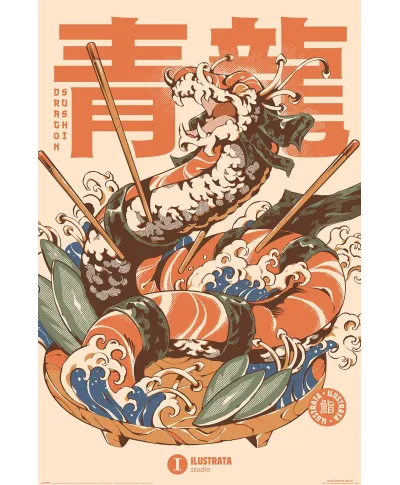 Ilustrata Dragon Sushi - plakat