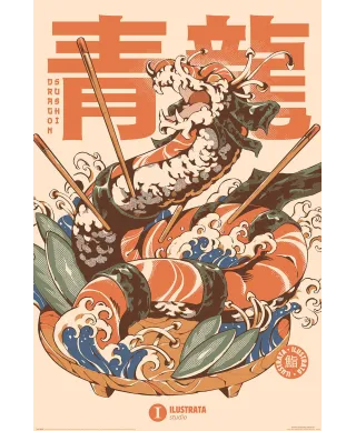 Ilustrata Dragon Sushi - plakat