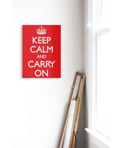 Keep Calm and Carry On (Red) - Obraz na płótnie