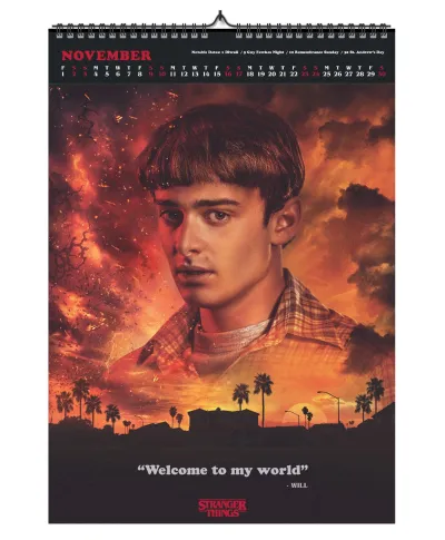 Stranger Things Deluxe - kalendarz A3 na 2024 rok