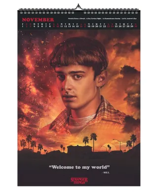 Stranger Things Deluxe - kalendarz A3 na 2024 rok