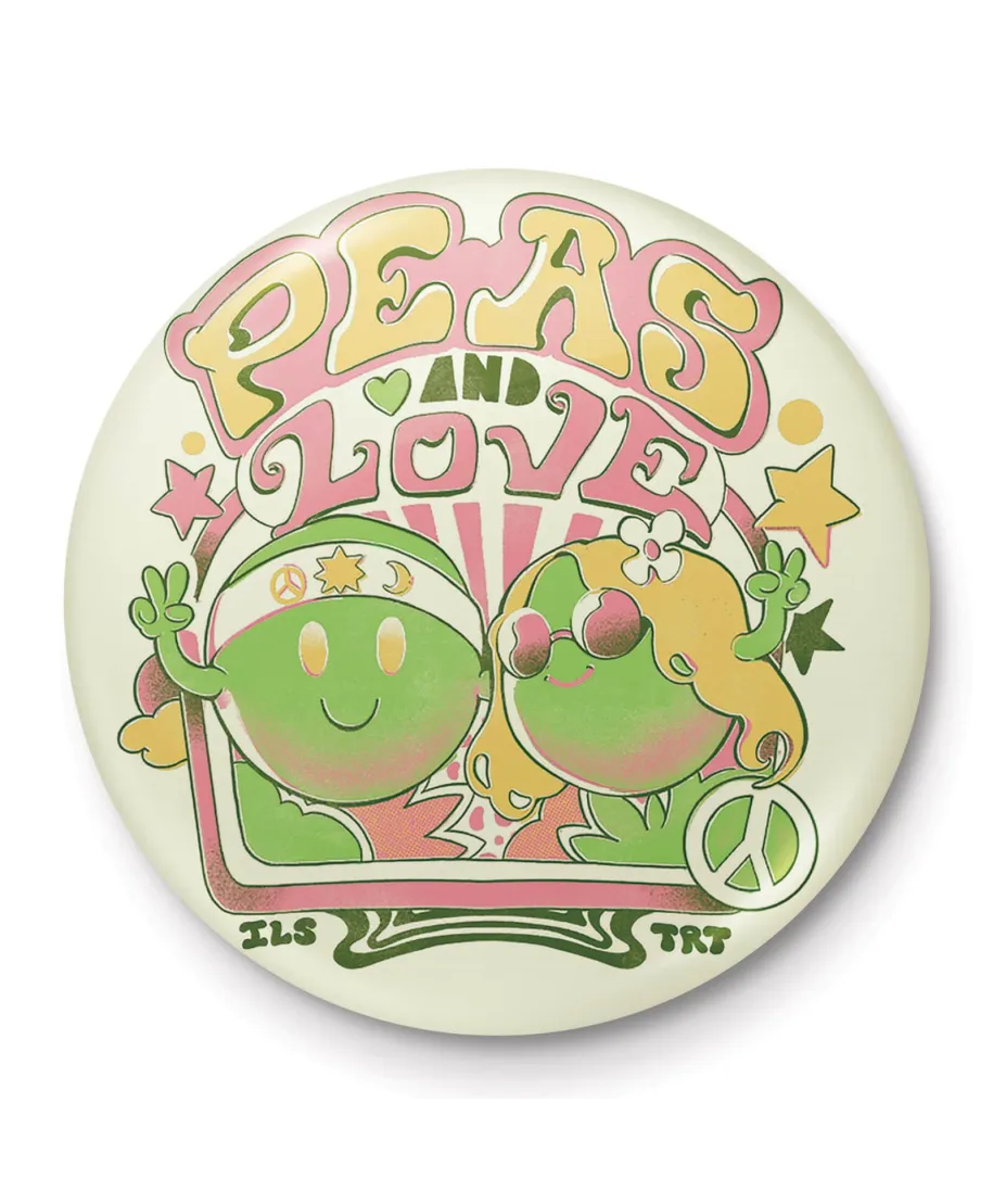 Ilustrata Peas And Love - przypinka