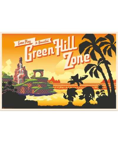 Sonic Green Hill Zone - plakat