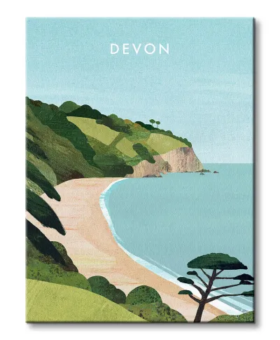 Devon, Blackpool Sands - obraz na płótnie