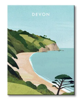 Devon, Blackpool Sands - obraz na płótnie