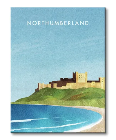 Northumberland, Bamburgh Castle - obraz na płótnie