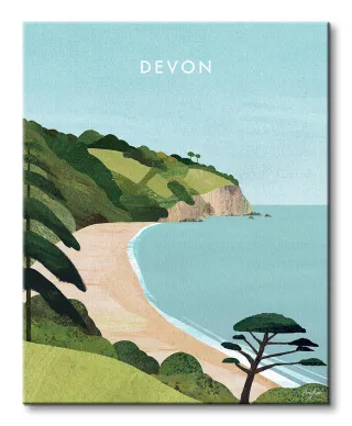 Devon, Blackpool Sands - obraz na płótnie