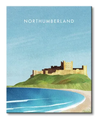 Northumberland, Bamburgh Castle - obraz na płótnie