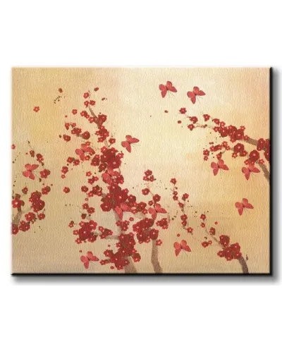 Butterflies & Blossoms - Obraz na płótnie