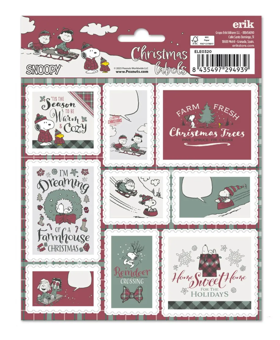 Snoopy Christmas - naklejki świąteczne