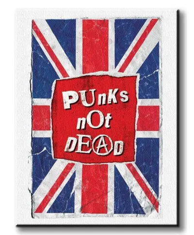 Punks Not Dead - Flag - Obraz na płótnie