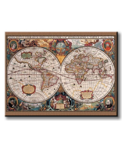 Obraz na płótnie - Mapa - 17Th Century World Map - 90x120 cm