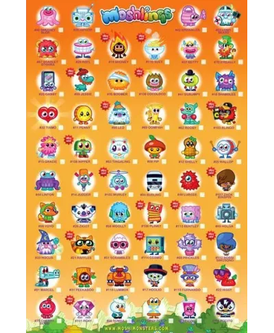 Moshi Monsters Tick Chart 2 - plakat